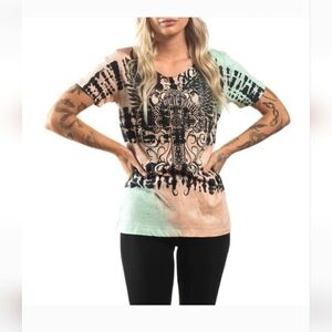 Affliction Tie-Dye Graphic T-Shirt